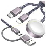 3 in 2 USB C Cable for Apple Watch Charger