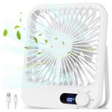 BLACK Portable Rechargeable Fan, 180  Tilt Desk Fa