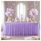 Lavender Tulle Tablecloth 6ft Rectangular