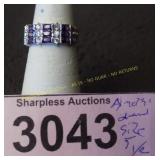 Simulated amethyst and diamond ring  Size 5 ï¿½