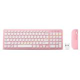 Wireless Keyboard and Mouse Combo (Pink)