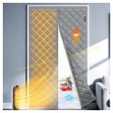 MAGZO Magnetic Thermal Door Curtain 36x80 Gray