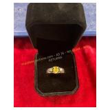 .925 Sterling Silver Size 6 Daisy Inlaid Ring