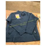 Mens L Quilted 1/4 Zip Snap Pullover