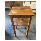 Square wooden end table