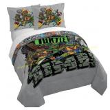 Jay Franco Full TMNT Duvet Cover Set, Grey
