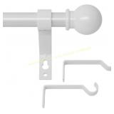 White Curtain Rod, Adjustable 32 62 in