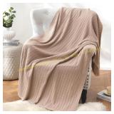 Cotton Throw Blanket 50 60 Cream Sofa Blanket