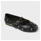 Kids' Stud Ballet Flats - art class  Black