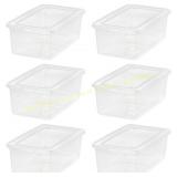 8 pck - Storage Bins with Lids, 6 QT