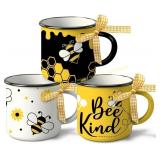 Bumble Bee Mini Coffee Mug Set of 3, 5 oz