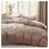 Bedsure Light Camel Duvet Cover Full 3pc Set