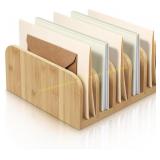 Desk Mail Organizer Bamboo File Holders