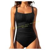 Aqua Eve One Piece with Tummy Control - sz: Large