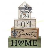 Wooden Christmas Tray Centerpiece Decor