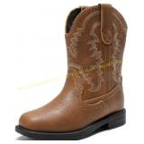 DREAM PAIRS Toddler Cowboy Boots Square Toe