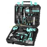 DEKOPRO 8V Drill Kit, 126pc, Turquoise