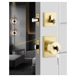 Goldenwarm Gold Exterior Door Lock Set 2pk