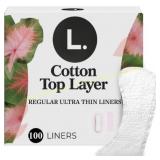 L. Ultra Thin Liner Pads Regular 100ct