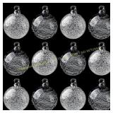 12 Pcs Clear Glass Christmas Ornaments Balls