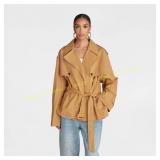 KBB by KAHLANA Belted Cropped Trench XS
