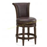 ROME + OAK Runyan Counter Stool, Dark Walnut