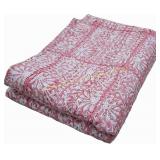 Quilt Floral Reversible King Kantha Blanket