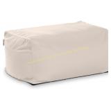 Jaxx Leon Outdoor Bean Bag Ottoman, White