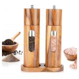 Acacia Wood Salt & Pepper Grinder Set