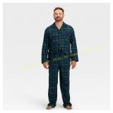 Wondershop Navy Plaid Flannel Pjs Set S