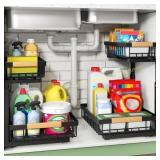 Kitstorack Under Sink Organizer 2 Tier 2 Pack