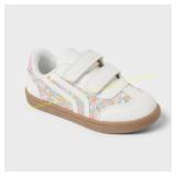 Cat & Jack Toddler Floral Sneakers 5T White