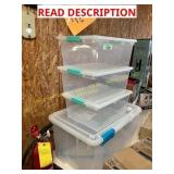 4ct Sterlite Plastic Storage Totes Various Sizes