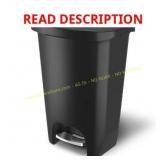 Glad Kitchen Trash Can with Lid, 13 Gal, Black