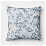Threshold Floral Jacquard Pillow Blue