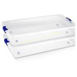 HOMZ 60-Qt Under Bed Storage, Clear Lids