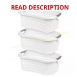 White Comfort Carry Laundry Basket (3-Pack)