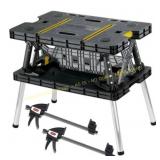 Keter Portable Folding Work Table with Clamps