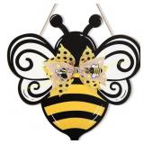 Bee Wooden Wreaths Front Door Signs with Bow