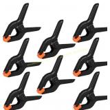 12 Pack Plastic Spring Clamps, 3.5" Clips