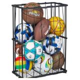 Garage Ball Storage Organizer: Ball Rack Black