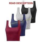 Cotton Workout Crop Tank Top, Women (4)