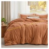 Bedsure Boho Comforter Set Queen   Pumpkin