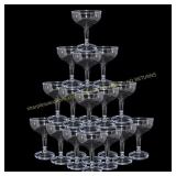 30 Pcs 5oz Plastic Champagne Coupe Glasses