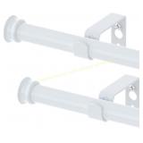 Curtain Rods 2 Pack 5/8" Black 30-45" Brackets