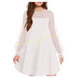 Arshiner Girl's Mesh Puff Dress with Pockets