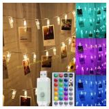 Solhice RGB Photo Clips Light 10ft USB