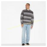Men's Oversized Crewneck Sweater - Gray S