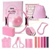 Pilates Ring Kit for Women: 5 Bands, Ball