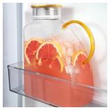 Glass Pitcher with Lid, 3.7L Water Pitcher